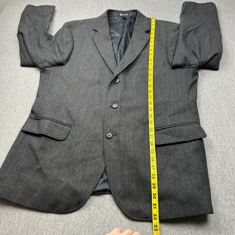 JCrew Legacy Sportcoat Moon Blazer Mens 46R Gray Herringbone 3-Button - Picture 5 of 15
